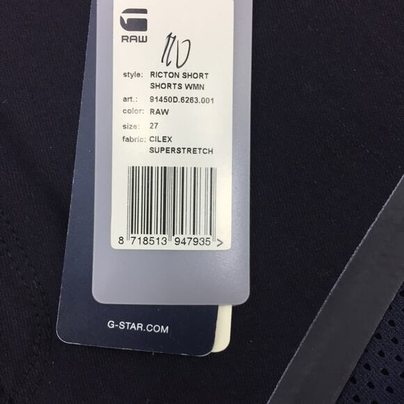 NWT G-Star Black Women's Shorts - Picture 4 of 5